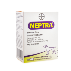 NEPTRA SOLUCIÓN OTICA 2 TUBOS DE 1.0 ML C/U BAYER
